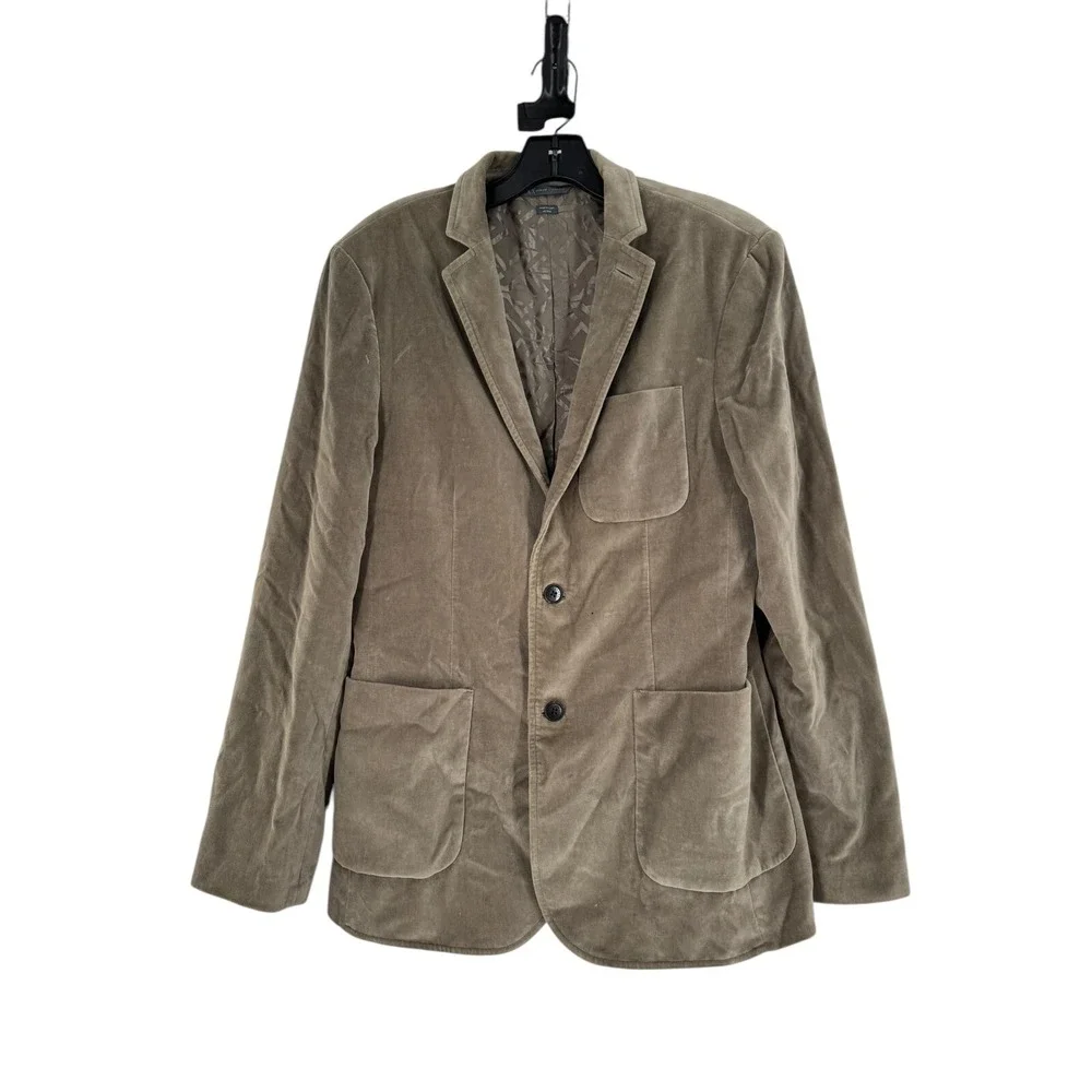 AX Armani Exchange Men's Green Velvet Collared Suit Blazer Jacket Size 40 R